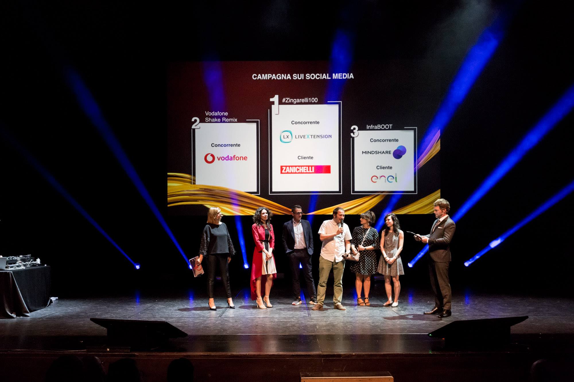 premiazione campagna sui Social Media NC Awards 2018. Zanichelli & LiveXtension